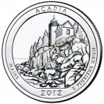 2012 America The Beautiful Quarters Coin Acadia Maine Uncirculated Reverse