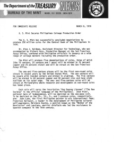 Historic Press Release, March 8, 1976. Full text is duplicated in the body of this page.