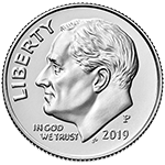 2019 Roosevelt Dime Obverse Uncirculated